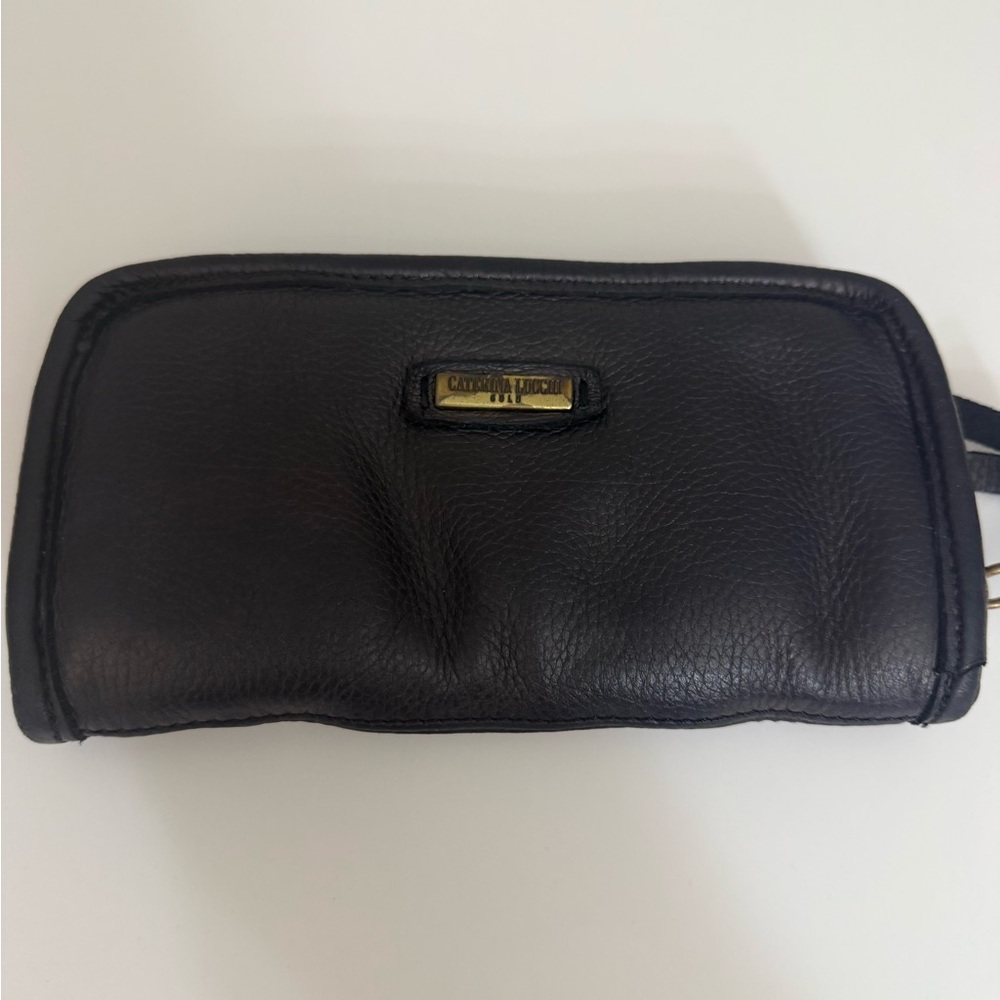 Caterina Lucchi Gold Wallet "Square"  leather with zipper